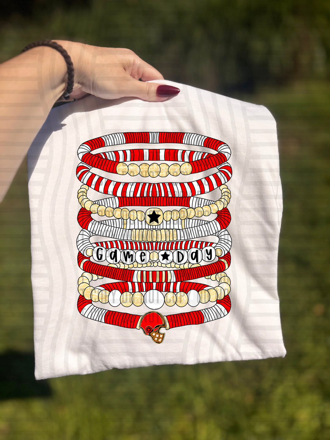 Football Helmet Bracelets DTF Print