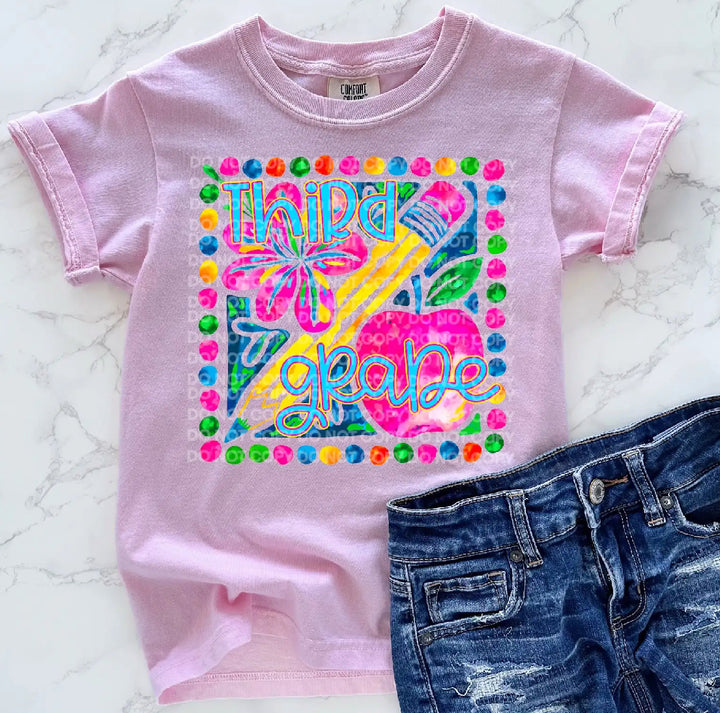 Floral Grade Levels DTF Print