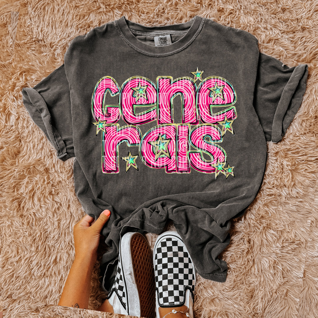 Pink Swirls DTF Print