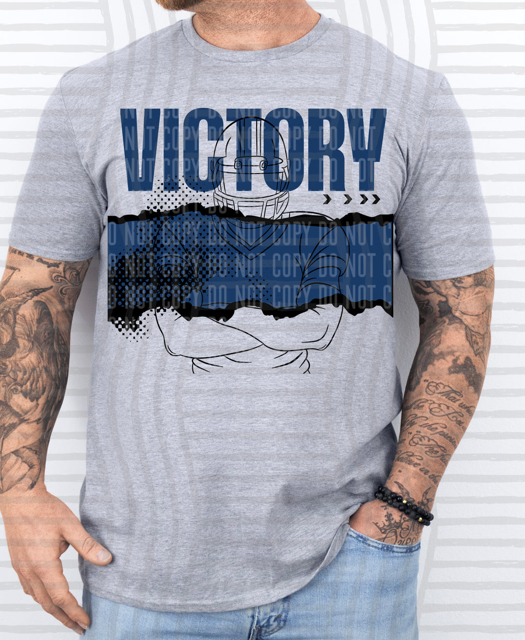 Victory Football Player DTF Print