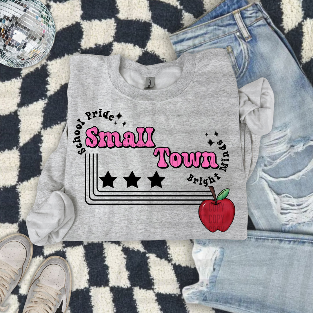 Small Town Apple DTF Print