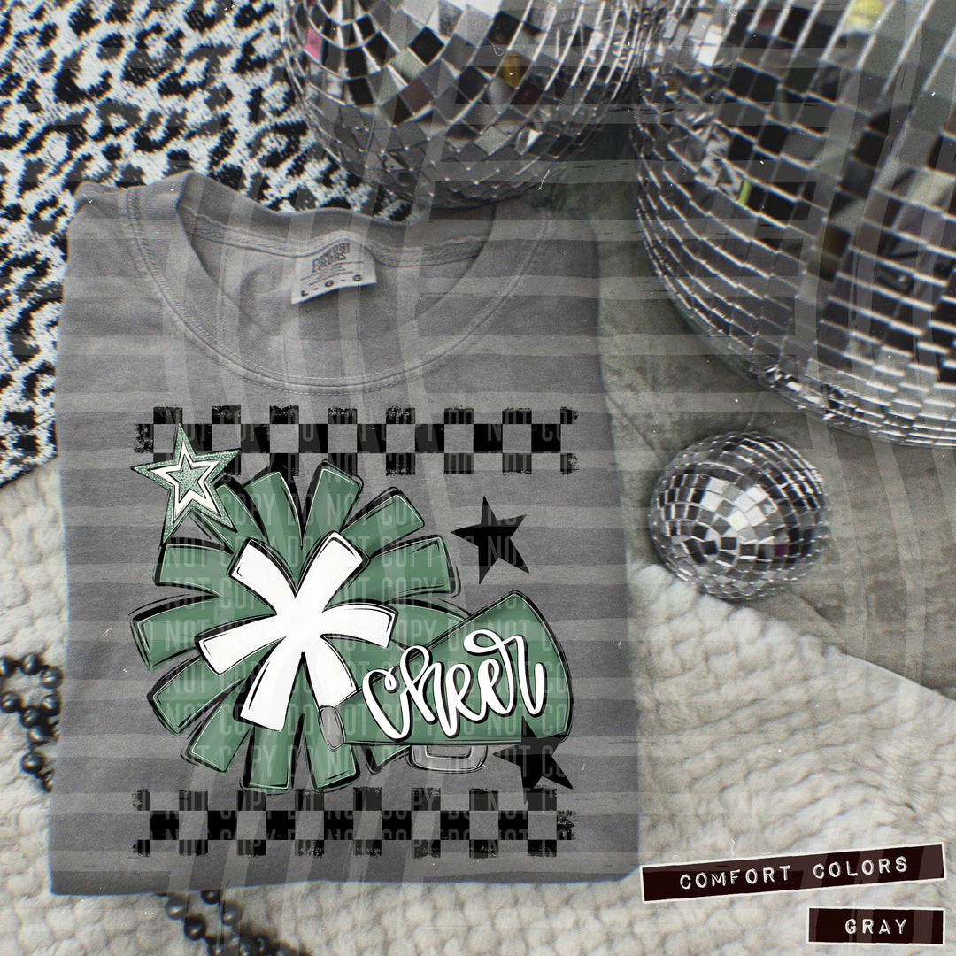 Cheer Pom-Megaphone DTF Print