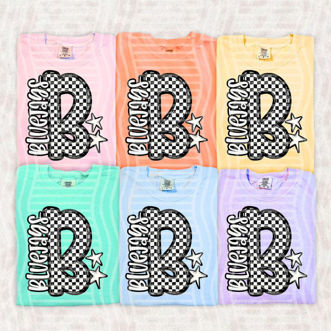 Checker Crush Black And White Mascots DTF Print