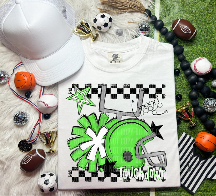 Helmet Pom Colors DTF Print