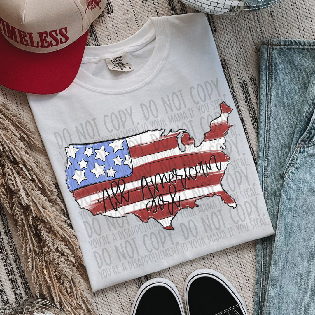 All American Girl DTF Print