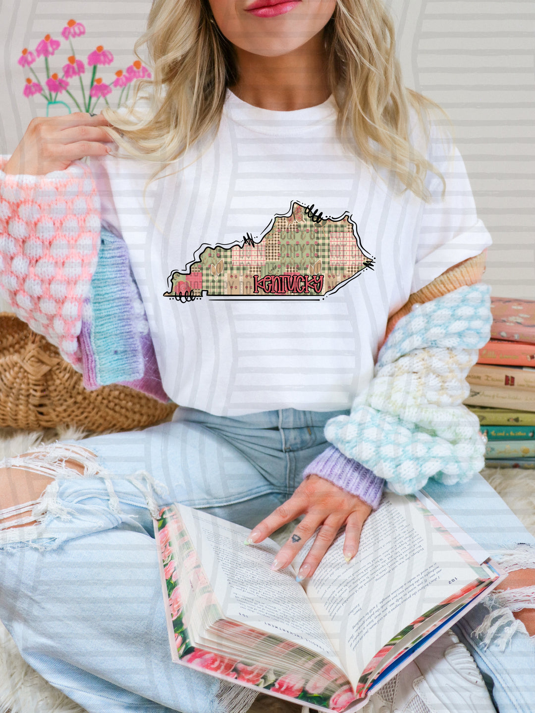 Butterfly Cottage States DTF Print