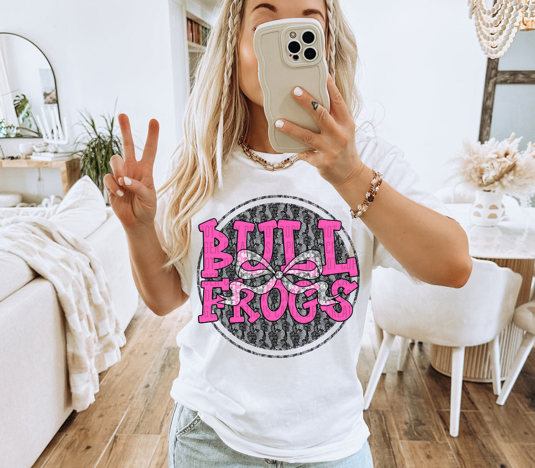 Hot Pink Lace DTF Print