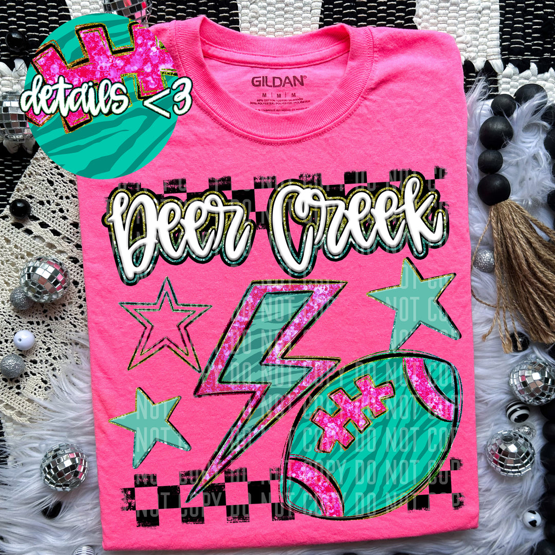 Football Bolt DTF Print
