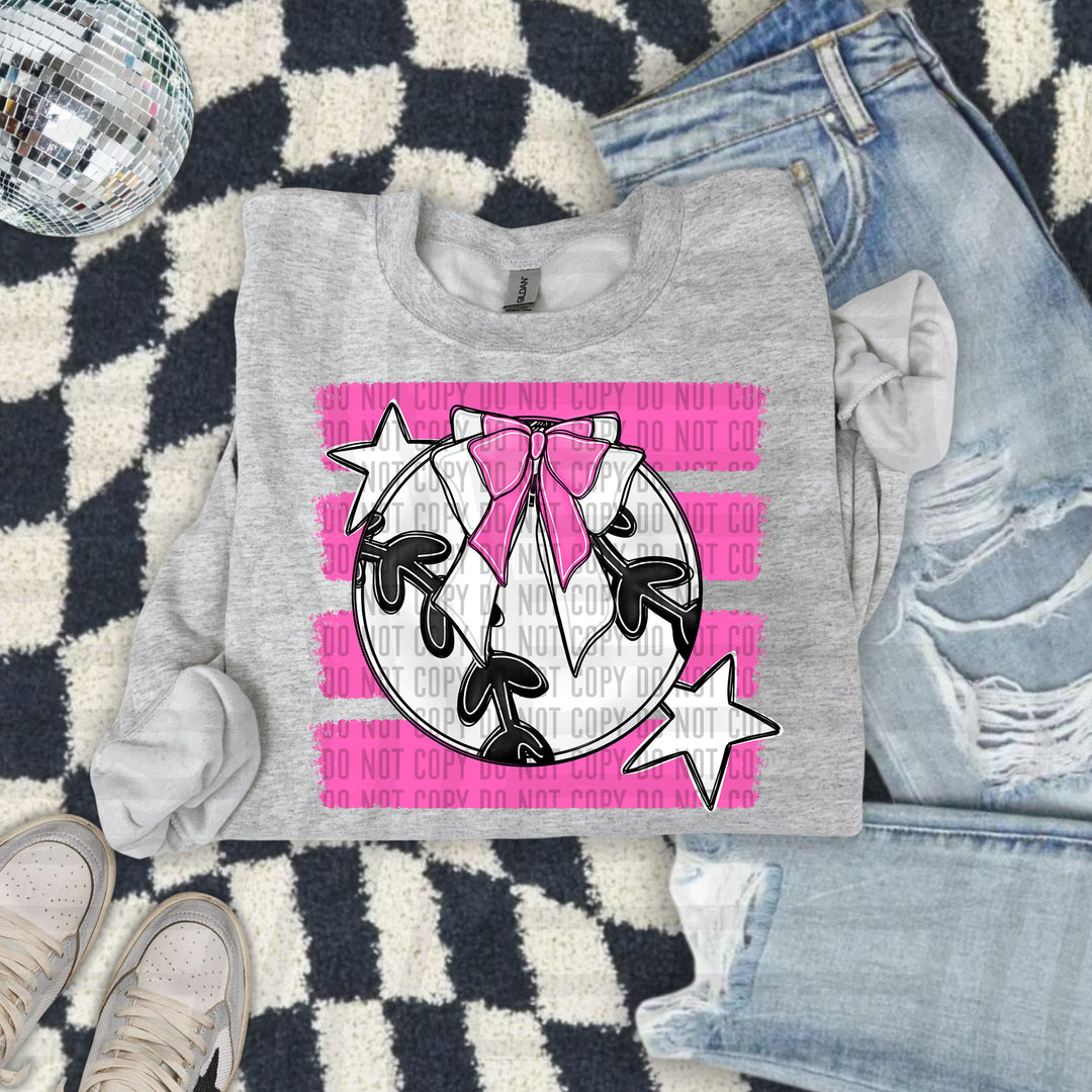 Baseball Bow DTF Print