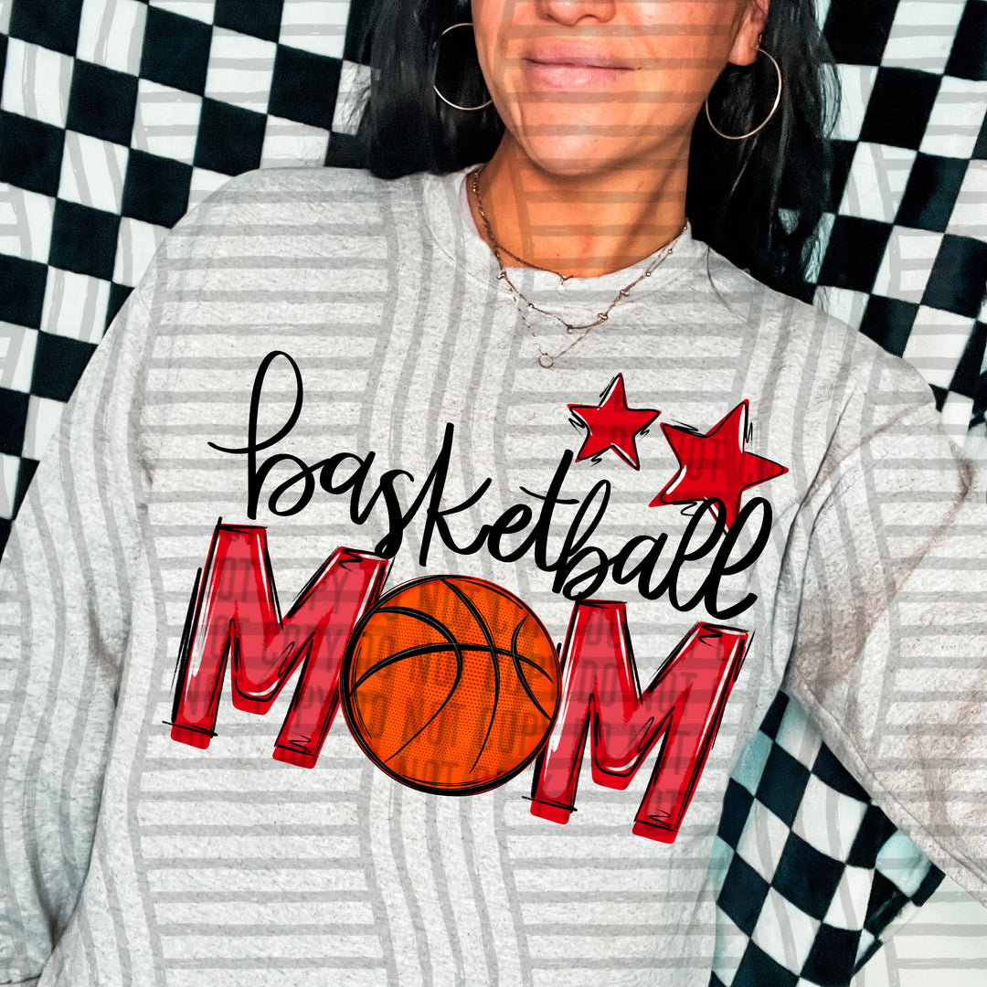 Sports Mom Basketball DTF Print
