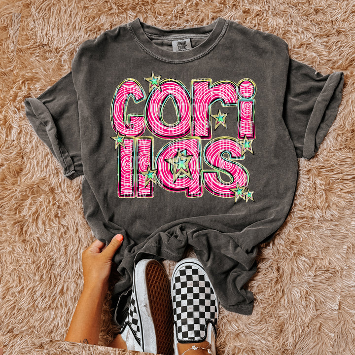 Pink Swirls DTF Print