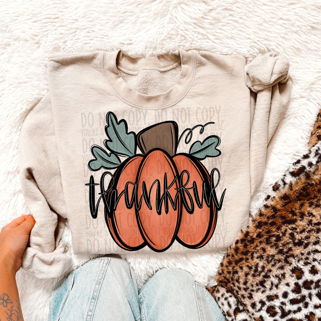 Thankful Pumpkin DTF Print