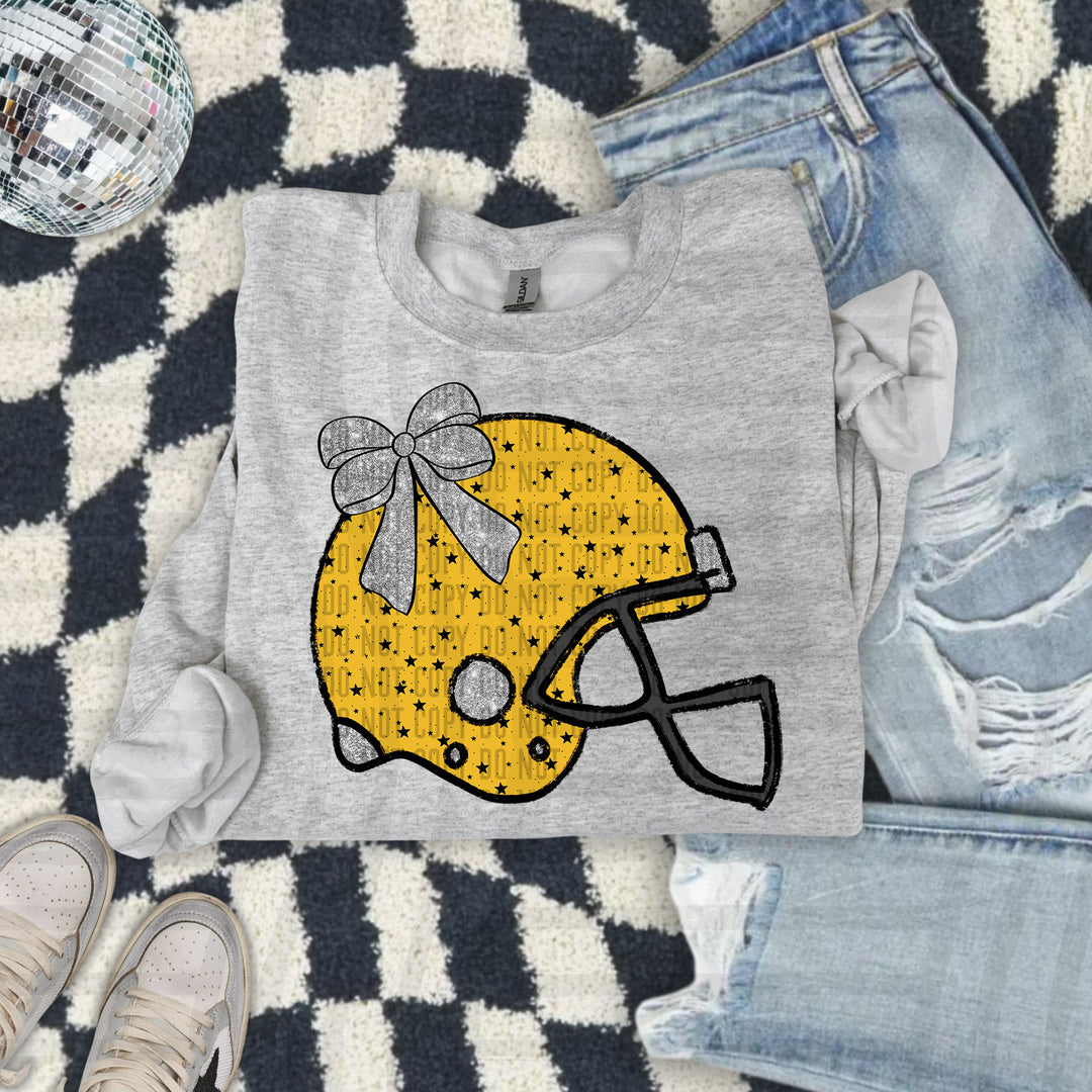 Helmet Silver Accents DTF Print