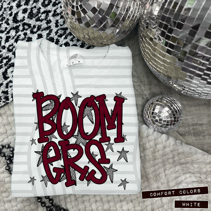 Maroon Staggered DTF Print