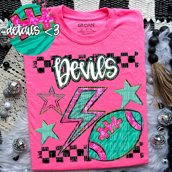 Football Bolt DTF Print