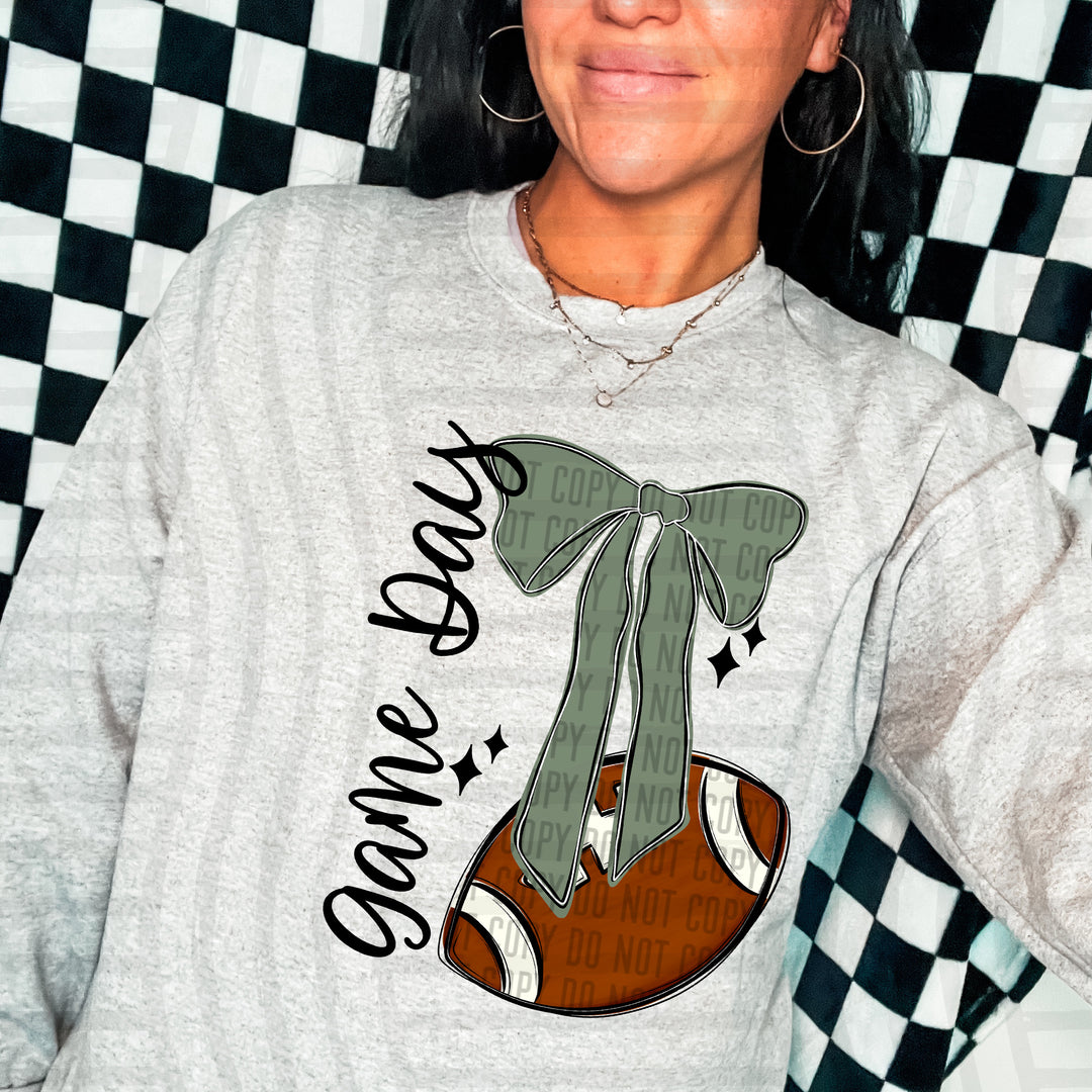 Football & Bow DTF Print