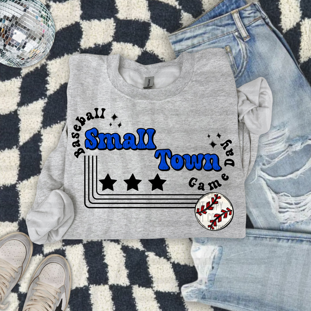 Small Town Baseball DTF Print