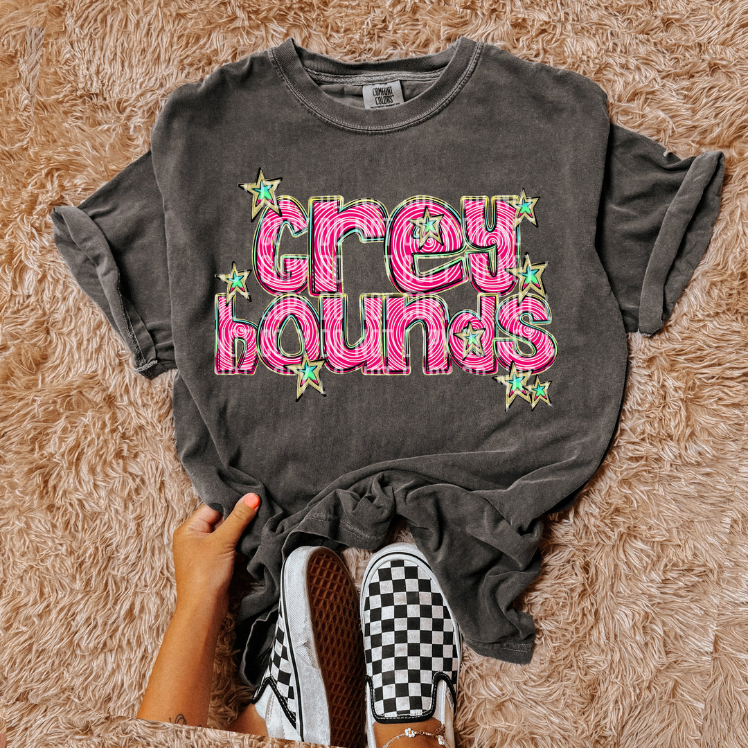 Pink Swirls DTF Print