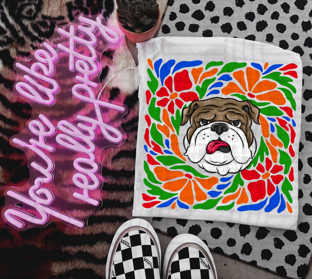 Retro Floral Mascot Heads DTF Print