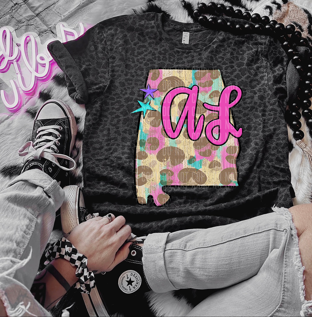 Preppy Bright States DTF Print
