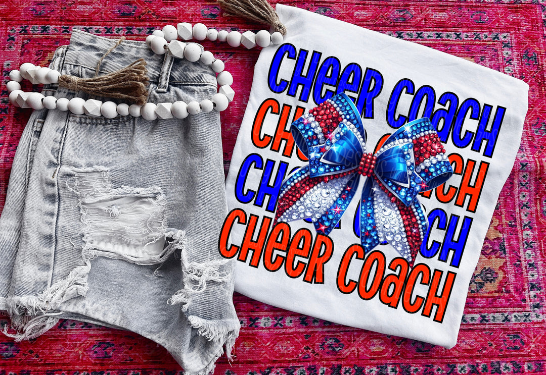 Cheer Coach (Red White and Blue) DTF Print