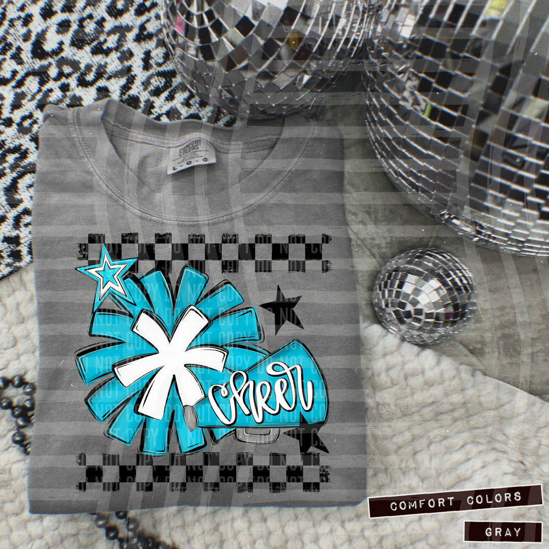 Cheer Pom-Megaphone DTF Print