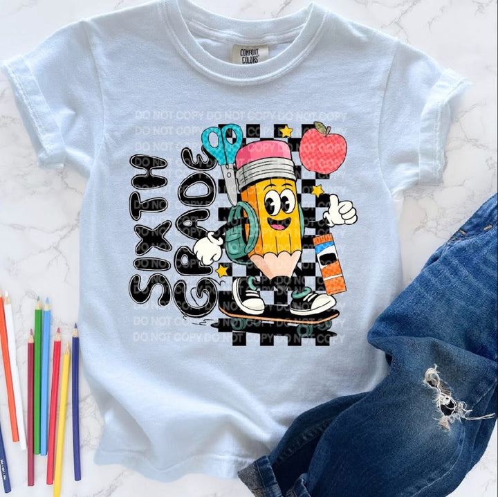 Off To School Grade Levels DTF Print