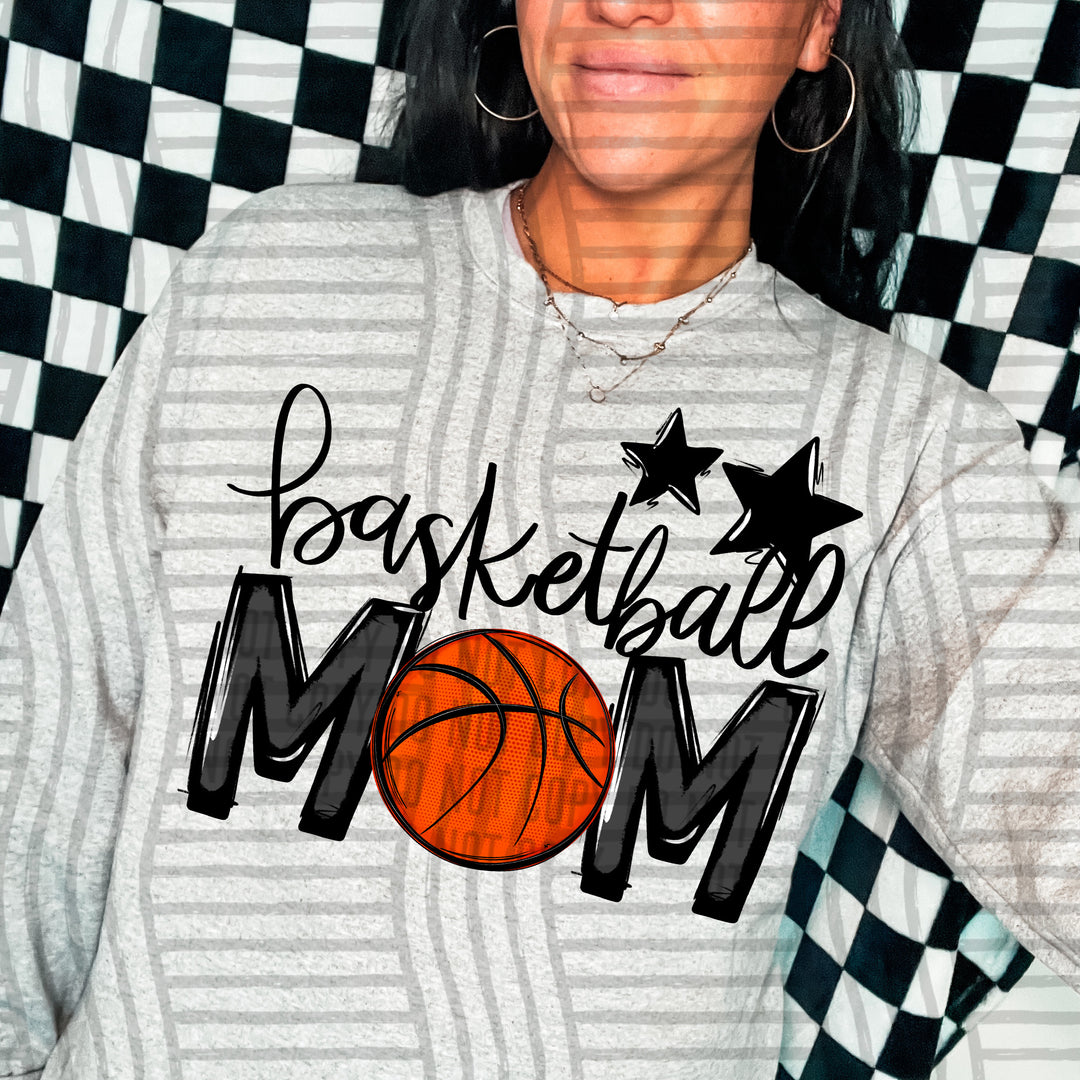 Sports Mom Basketball DTF Print
