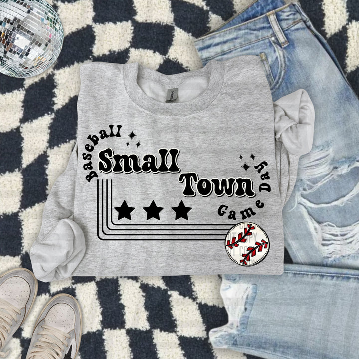 Small Town Baseball DTF Print