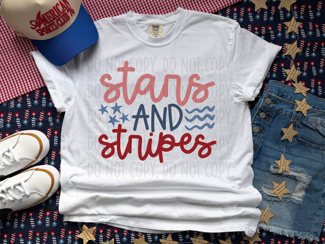 Stars And Stripes DTF Print