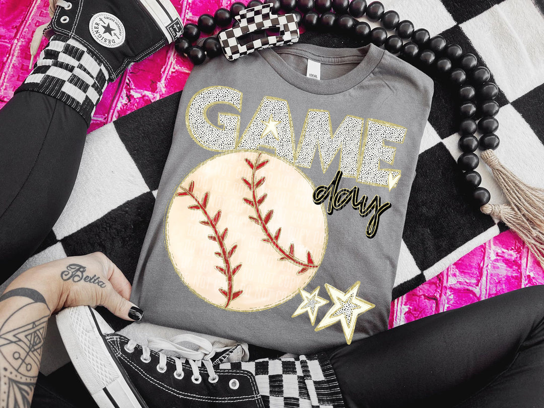 Game Day Sports Balls No Bows DTF Print