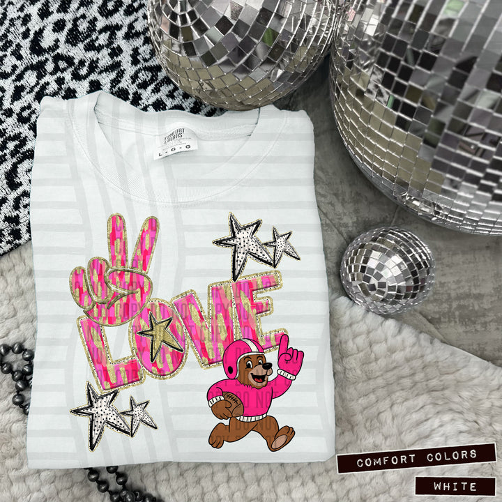 Peace Love Mascot Body DTF Print