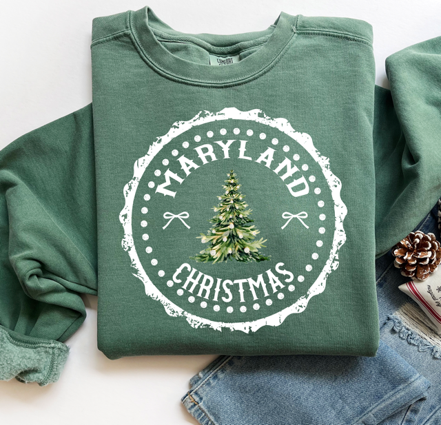 State Christmas DTF Print