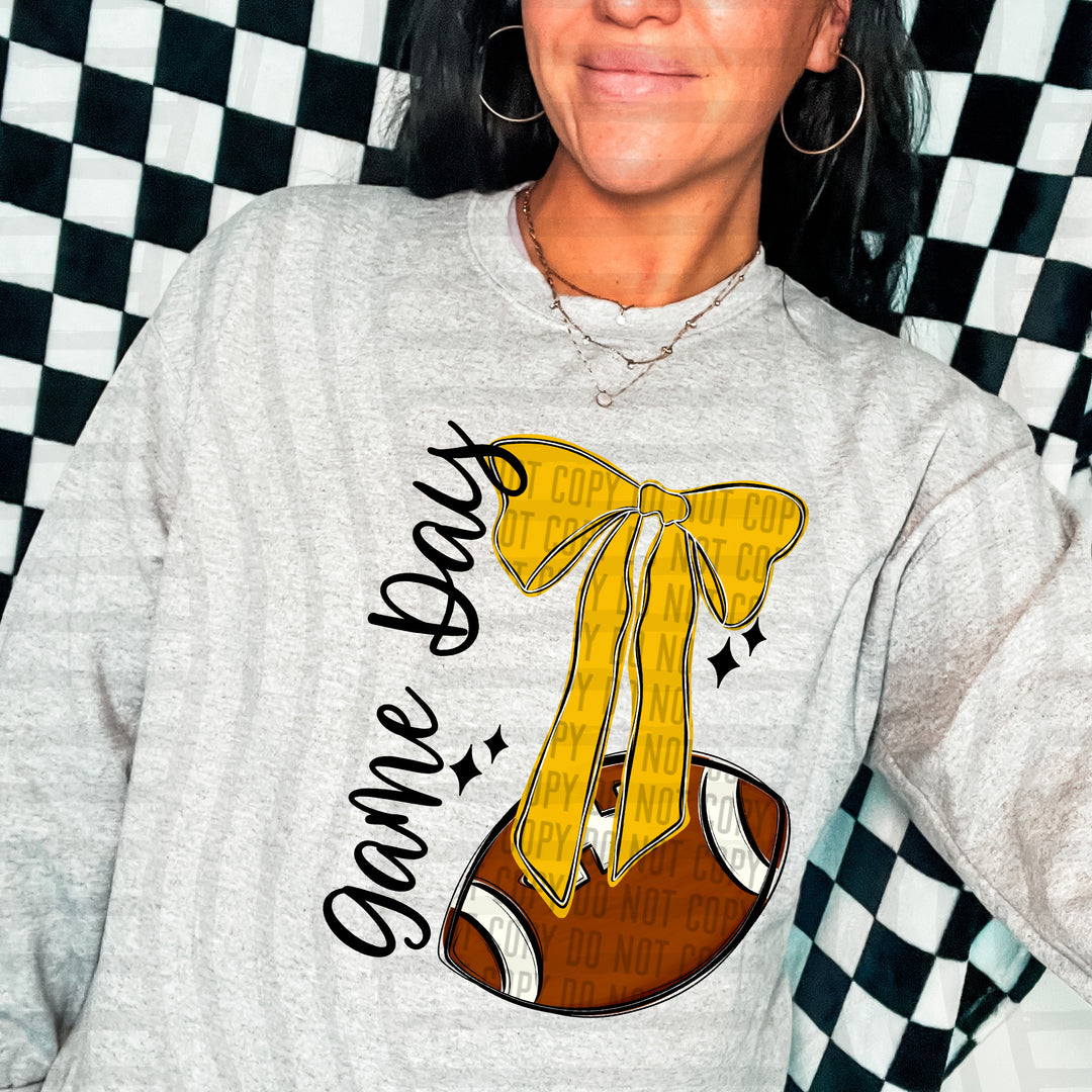 Football & Bow DTF Print