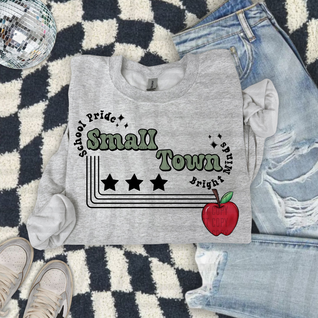 Small Town Apple DTF Print