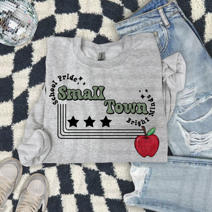 Small Town Apple DTF Print