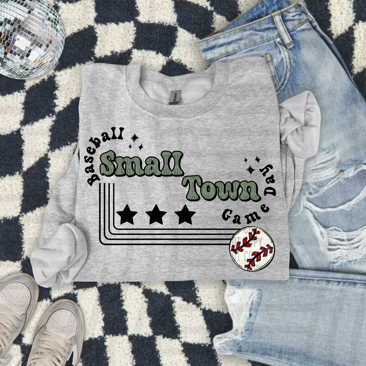 Small Town Baseball DTF Print