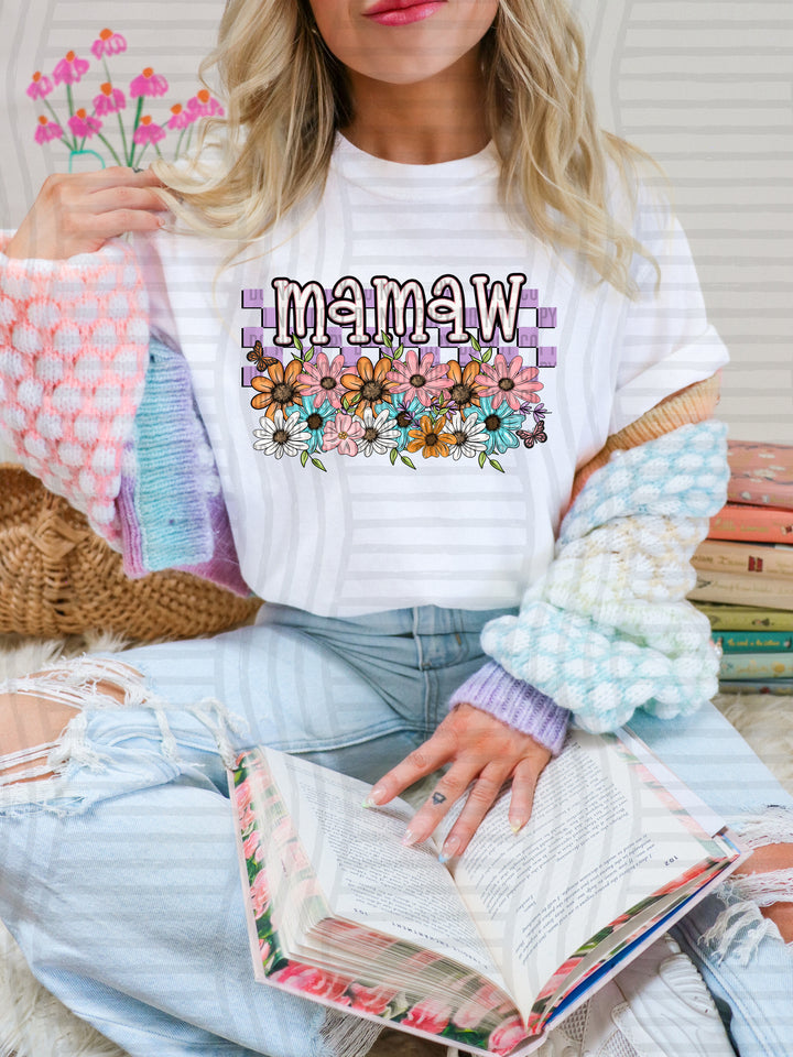 Floral Names DTF Print