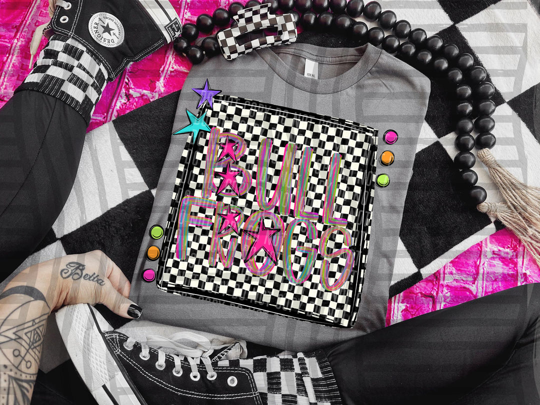 Pink Brushstroke Preppy DTF Print
