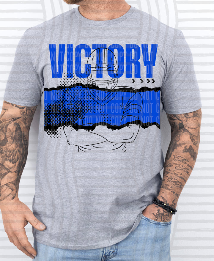 Victory Football Player DTF Print