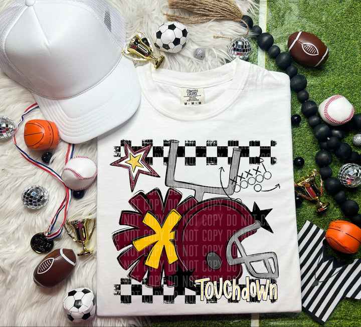 Helmet Pom Colors DTF Print