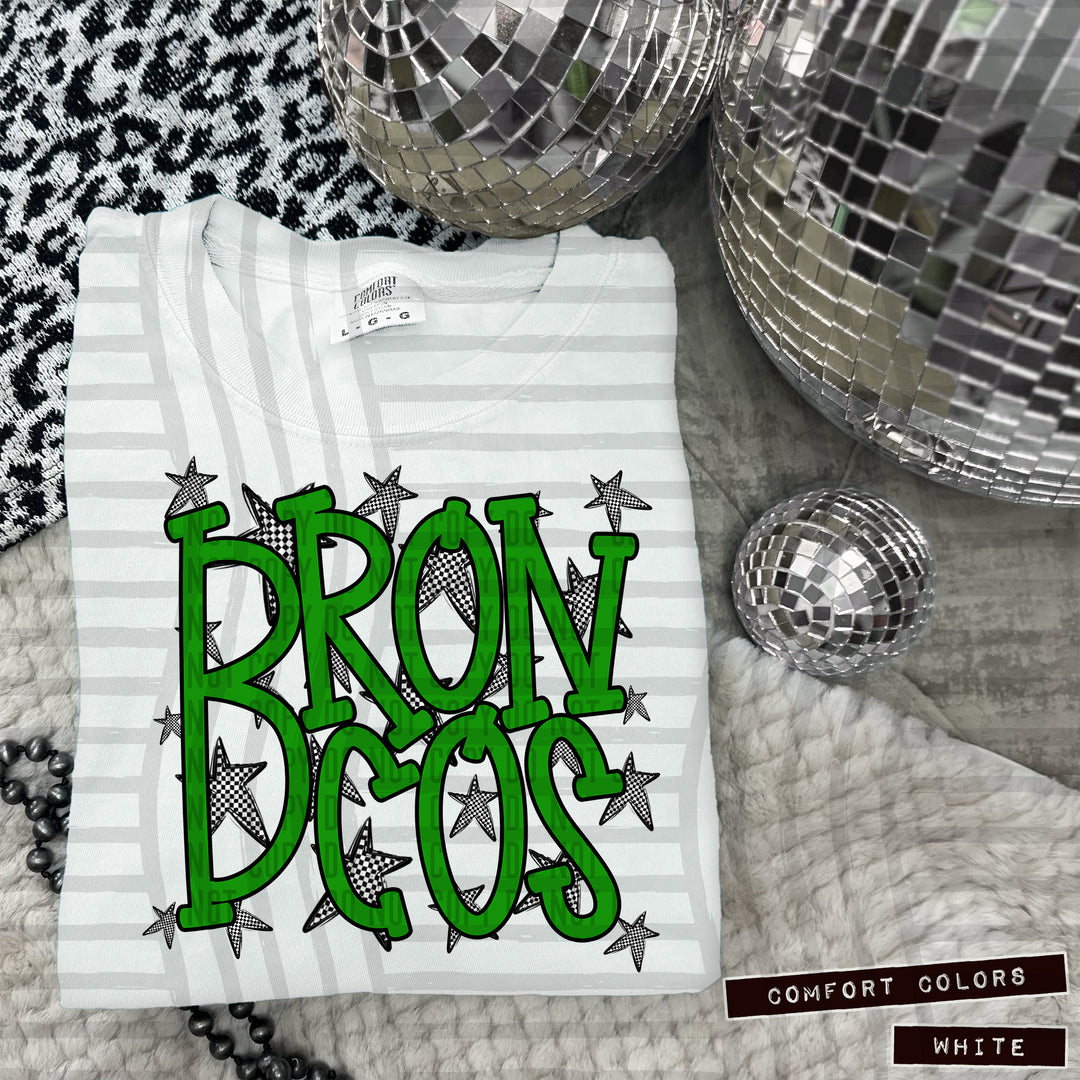 Green Staggered DTF Print