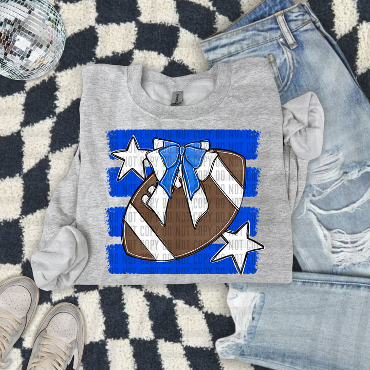 Football Bow DTF Print