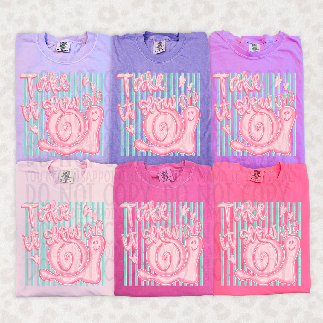 Take It Slow Stripes DTF Print