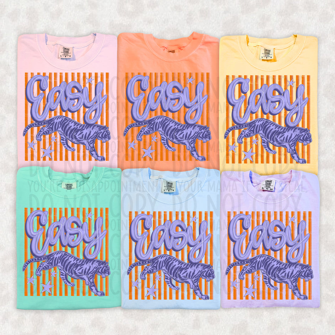 Easy Tiger Orange Stripes DTF Print