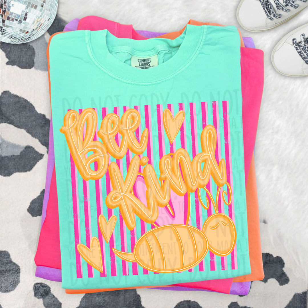 Bee Kind Stripes DTF Print