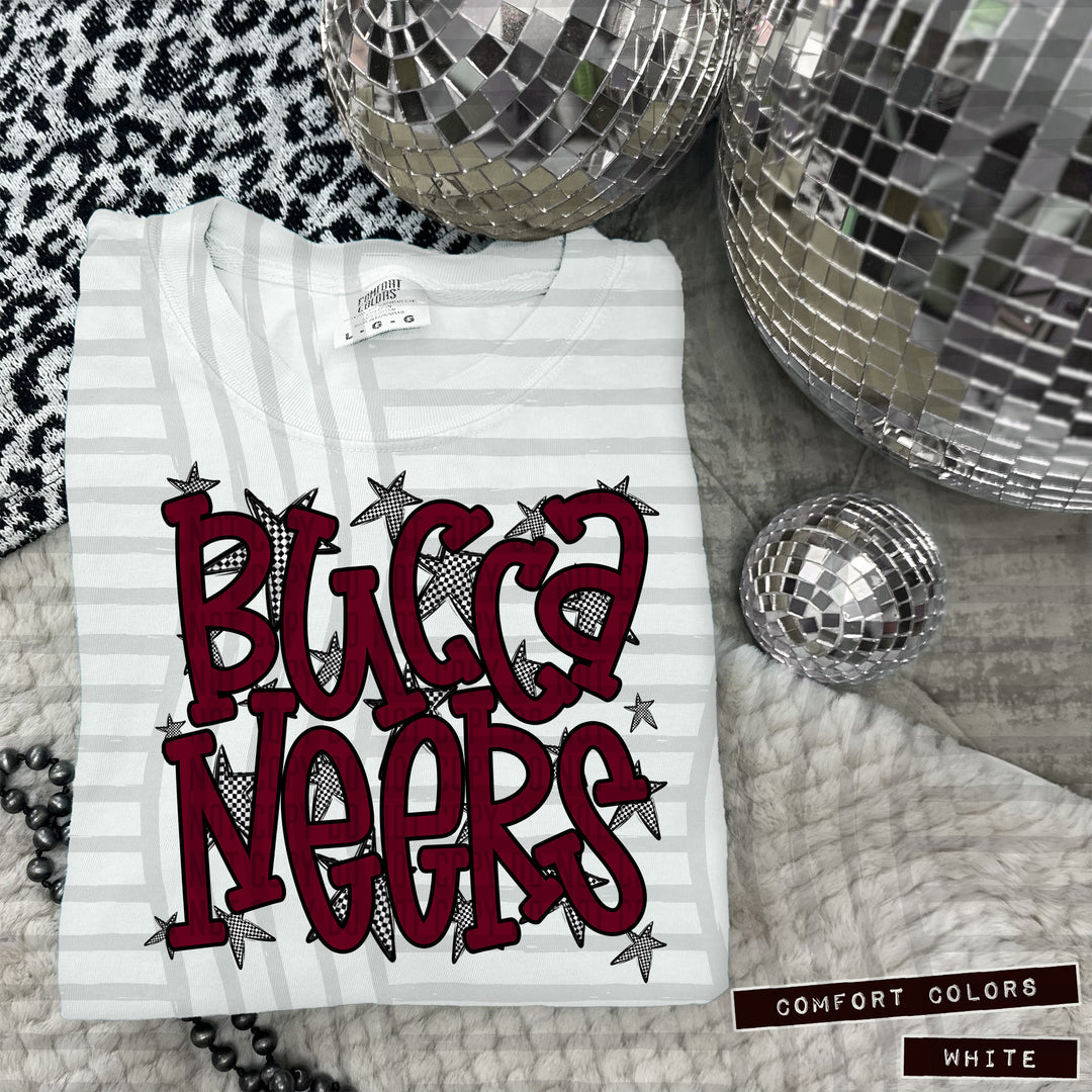 Maroon Staggered DTF Print