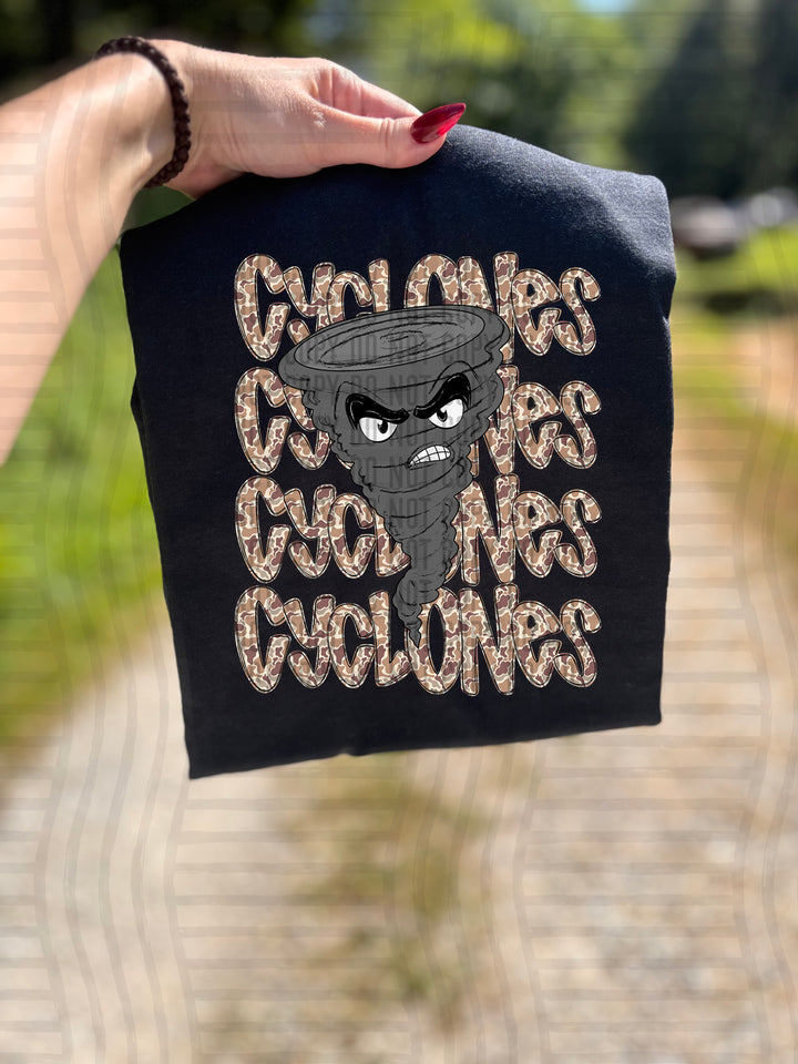 Camo Mascot Heads DTF Print