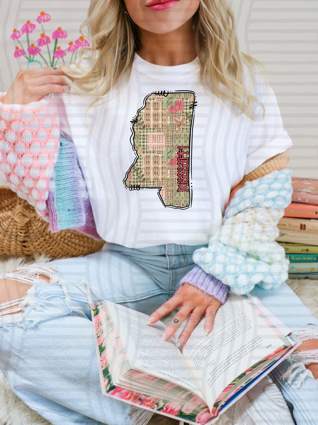 Butterfly Cottage States DTF Print