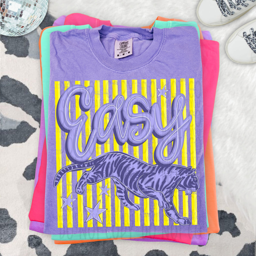 Easy Tiger Yellow Stripes DTF Print